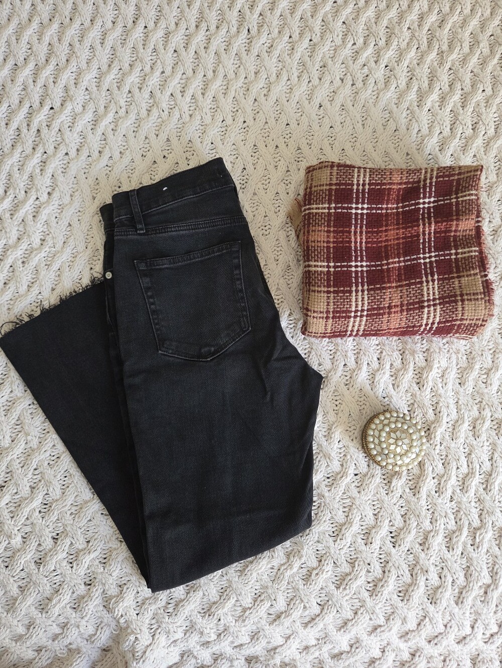 LOFT Black Ankle Crop Jeans